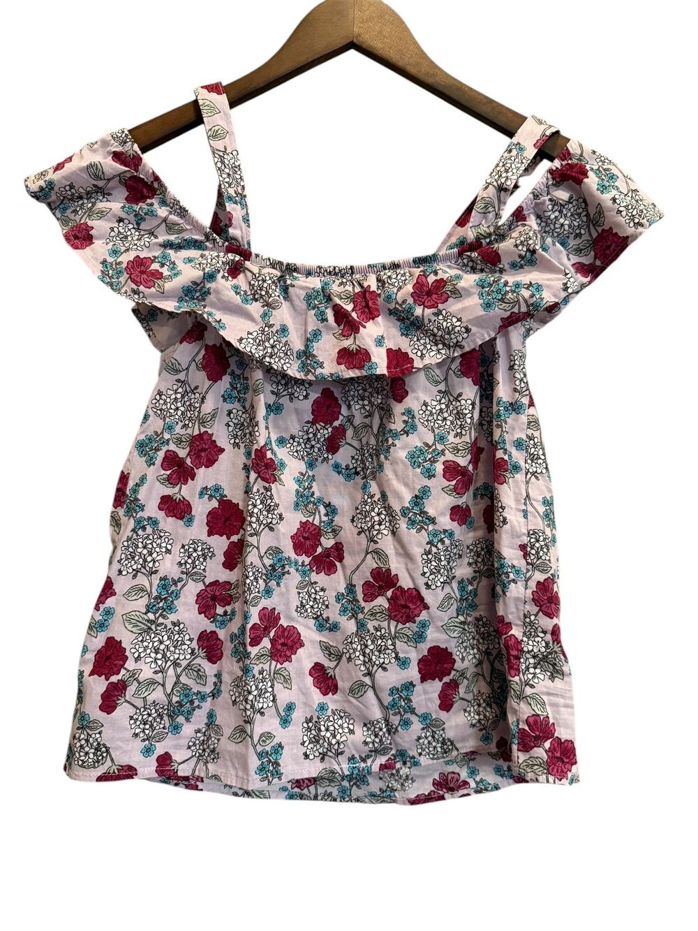 No Comment Lavender Floral Top Size Medium